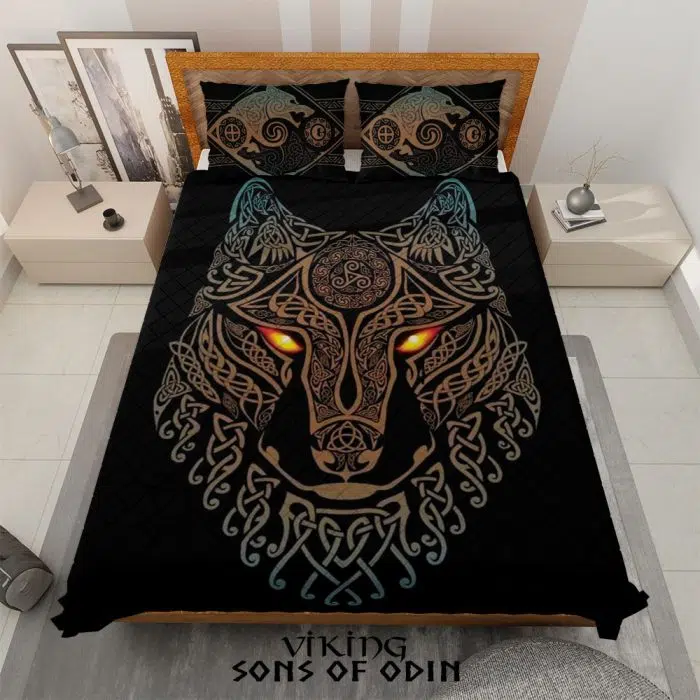 Viking Bedding Set Viking Fenrir Wolf