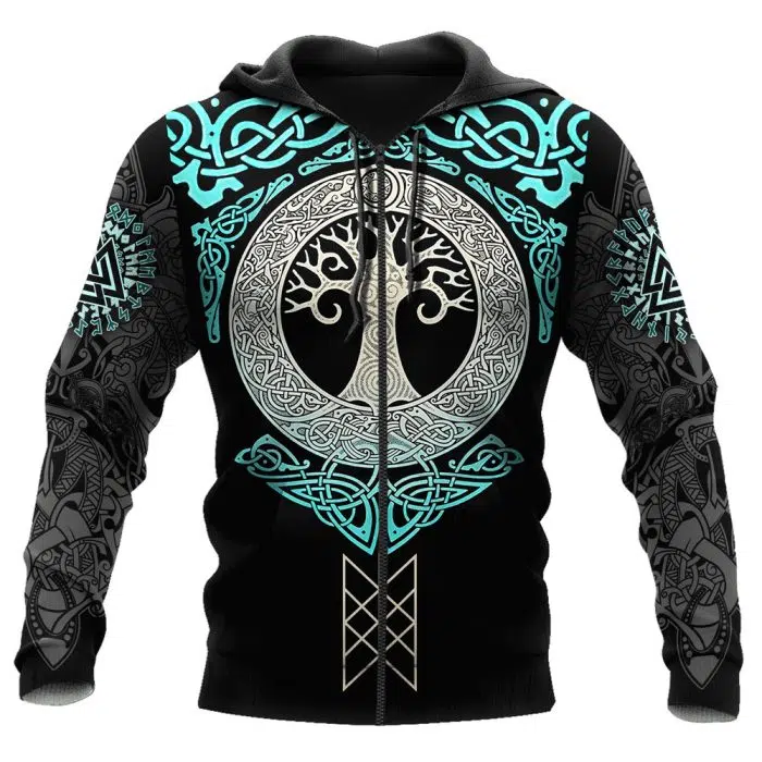 Viking Hoodie Viking Valhalla Three Of Life