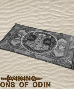 Viking Bath Towel Thor Hammer Mjolnir Valknut Rune Norse