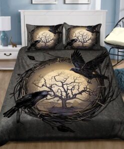 Viking Bedding Set Viking Raven Moon Tree Of Life