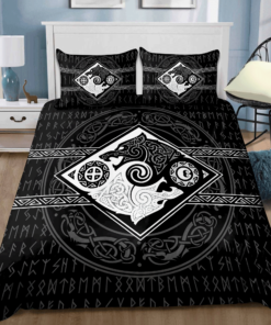 Viking Bedding Set Viking Wolf Hati and Skoll