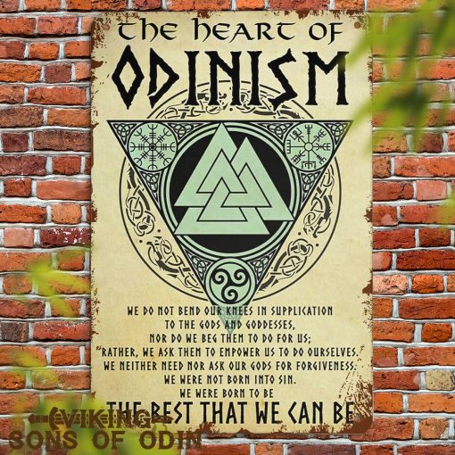Viking Metal Sign Warrior Motivational Quotes The Heart Of Odinism