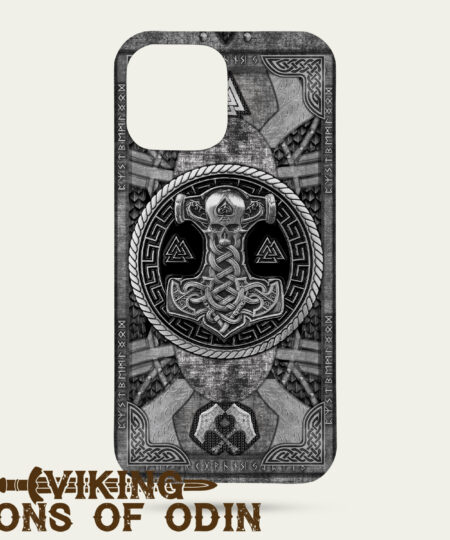 Viking Phone Case Thor Hammer Mjolnir Valknut Rune Norse
