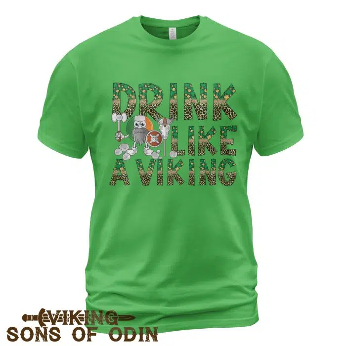 Viking Shirt Drink Like An Irish Viking St. Patrick's Day