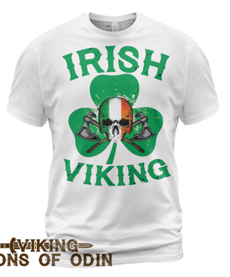 Viking Shirt Irish Viking St. Patrick's Day White