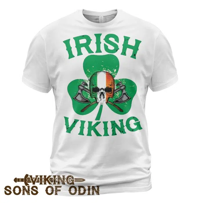 Viking Shirt Irish Viking St. Patrick's Day White