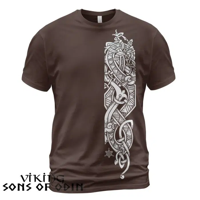 Viking Shirt Jörmungandr Brown