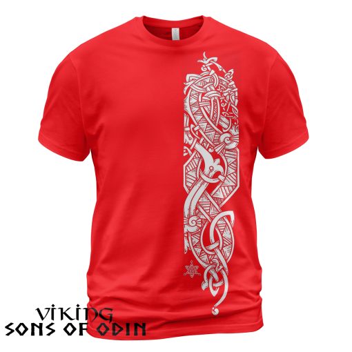 Viking Shirt Jörmungandr Red