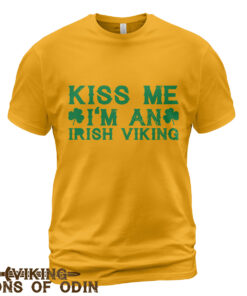 Viking Shirt Kiss Me I'm An Irish Viking St. Patrick's Day
