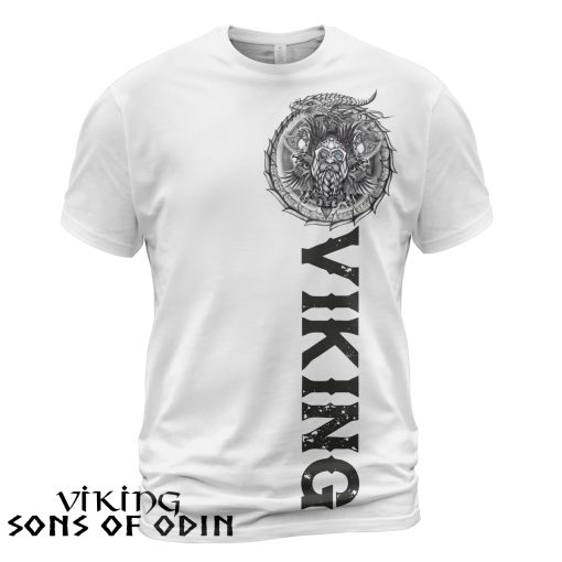 Viking Shirt Odin Jörmungandr Viking White