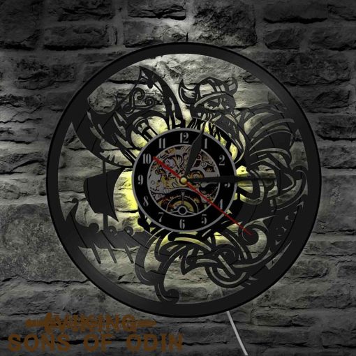 Viking Wall Clock Scandinavian Viking Pray Odin Asgard Valhalla