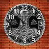 Viking Wall Clock Thor Hammer Mjolnir Valknut Rune Norse