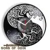 Viking Wall Clock Yin and Yang Yggdrasil Tree Of Life