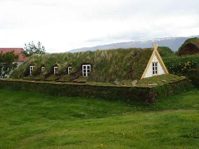 Icelandic grass house in Glaumbær.