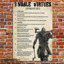 Viking Metal Sign 9 Noble Virtues