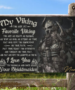 Viking Metal Sign My Viking I Love You Shieldmaiden