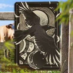 Viking Metal Sign Raven 2