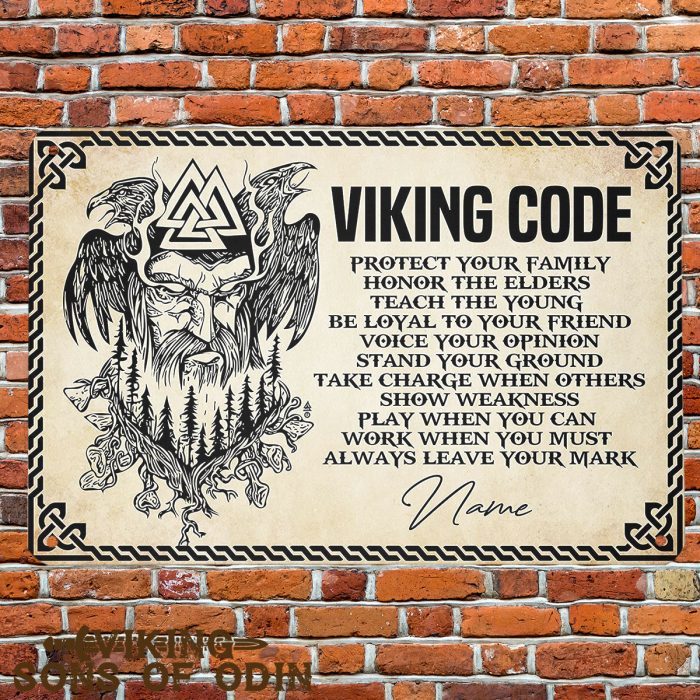 Viking Metal Sign Viking Code