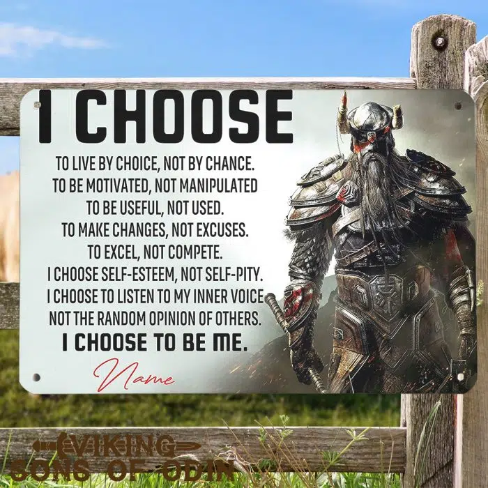 Viking Metal Sign Viking I Choose