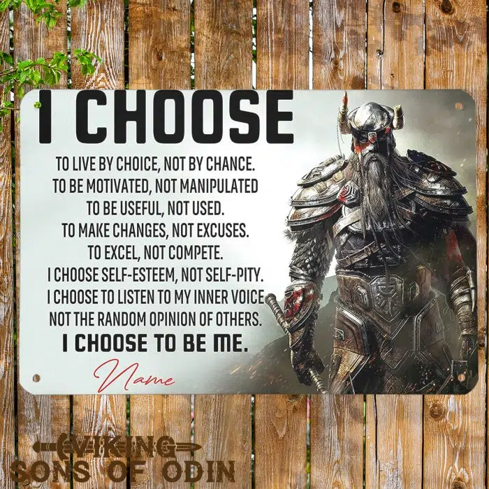 Viking Metal Sign Viking I Choose