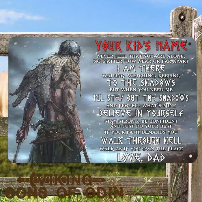 Viking Metal Sign Viking Kid Love Dad - Image 4