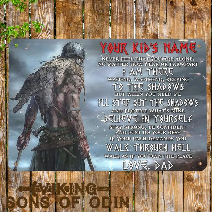 Viking Metal Sign Viking Kid Love Dad