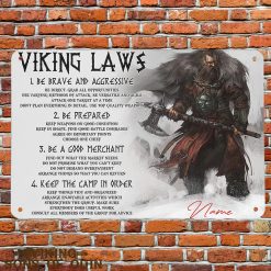 Viking Metal Sign Viking Law