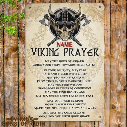 Viking Metal Sign Viking Prayer