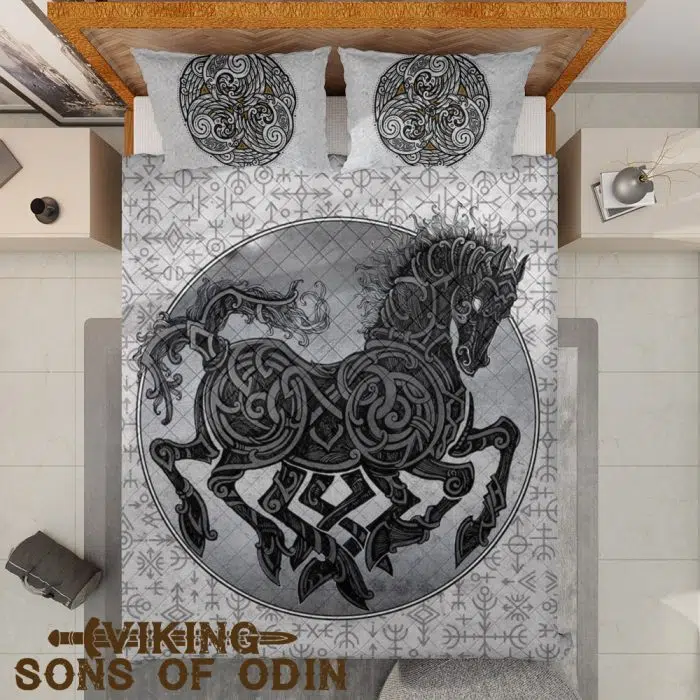 Viking Bedding Set Sleipnir Odin Rune