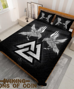 Viking Bedding Set Raven Valknut Meaning