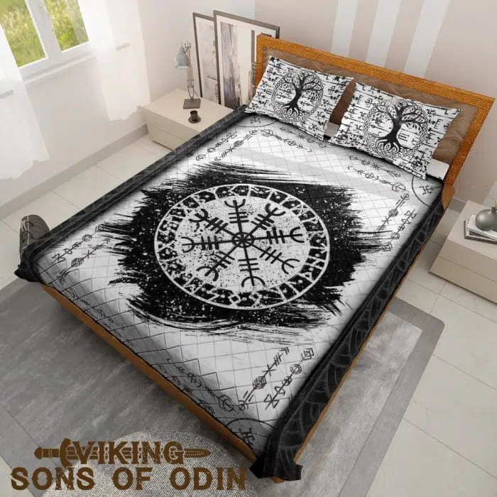 Viking Bedding Set Three Of Life Vegvisir