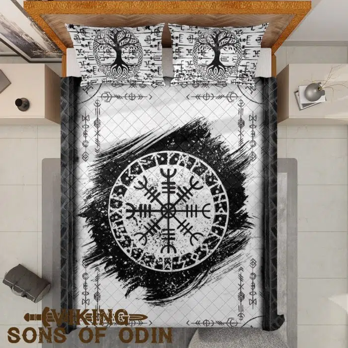 Viking Bedding Set Three Of Life Vegvisir