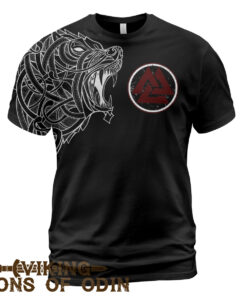 Viking Shirt Wolf Fenrir Valknut
