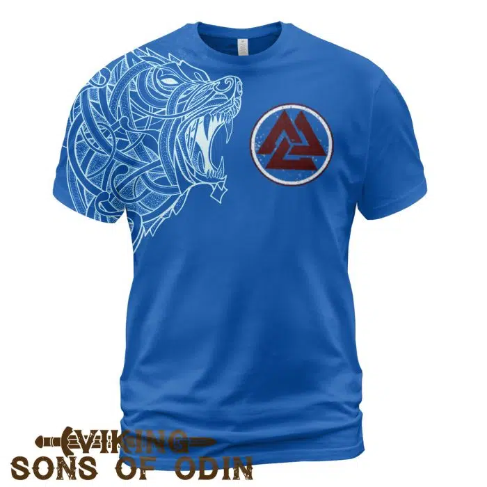 Viking Shirt Wolf Fenrir Valknut