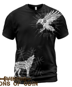 Viking Shirt Wolf Raven