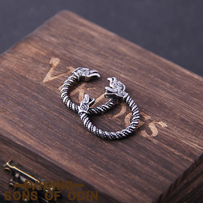Viking Ring Dragon Statement Rings Men Vintage Color Nordic Viking Totem Odin Men Rings Jewelry