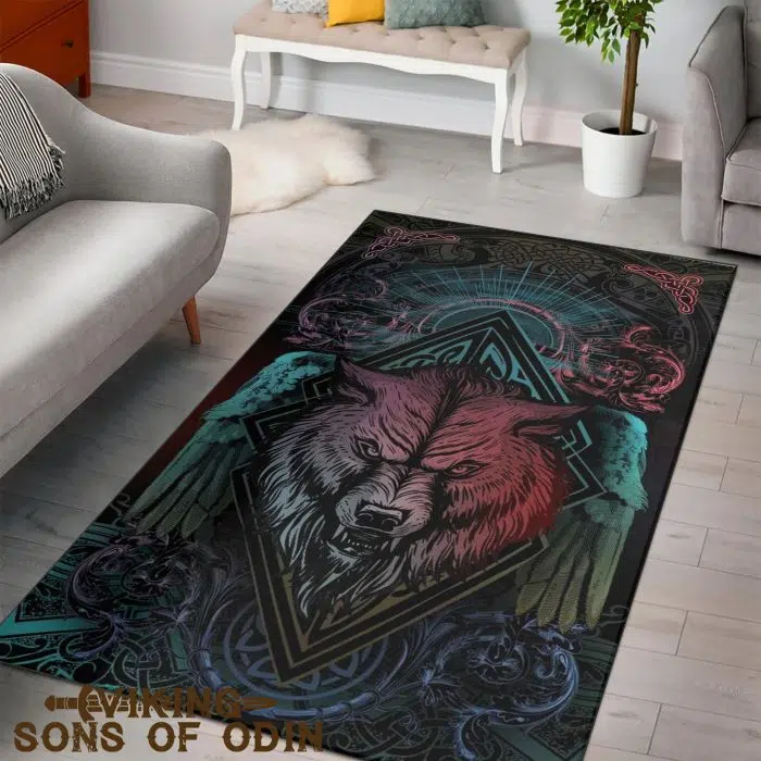 Viking Rug Wolf Celtic