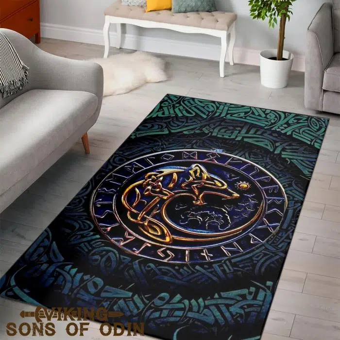 Viking Rug Wolf Celtic