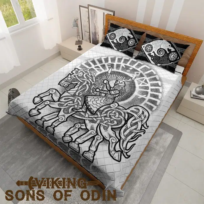 Viking Bedding Set Odin Sleipnir