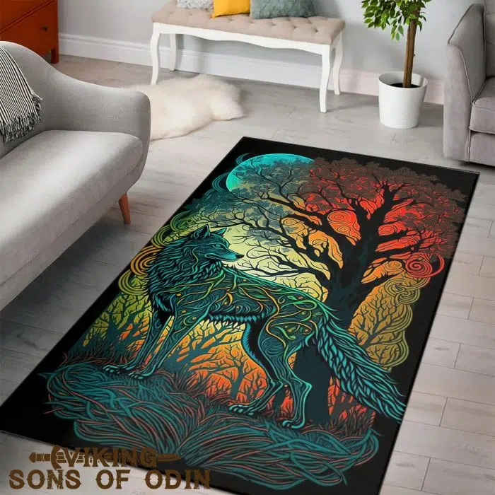 Viking Rug Wolf Celtic Art