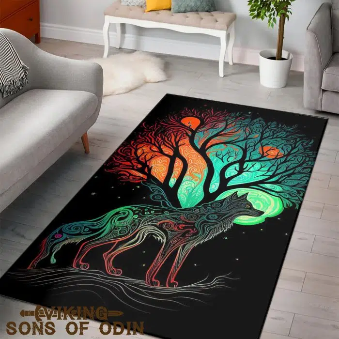 Viking Rug Wolf Celtic Art