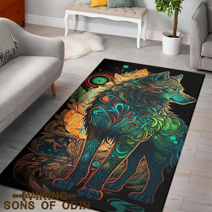 Viking Rug Wolf Celtic Art