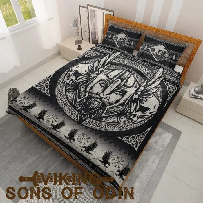 Viking Bedding Set Raven Skoll and Hati Odin