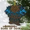 Viking Christmas Ornaments Nordic Wolf Fenrir Vegvisir Skoll and Hati