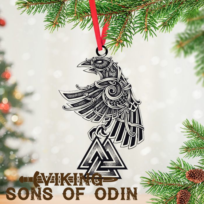 Viking Christmas Ornaments Raven Valknut Meaning