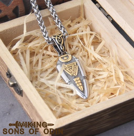 Viking Necklaces Norse Mythology Odin's Spear Gungnir Valknut