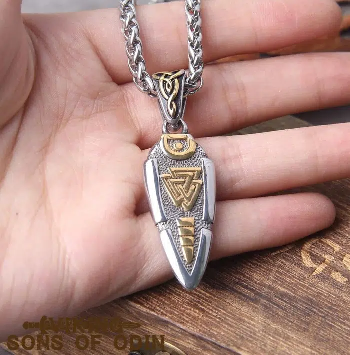 Viking Necklaces Norse Mythology Odin's Spear Gungnir Valknut