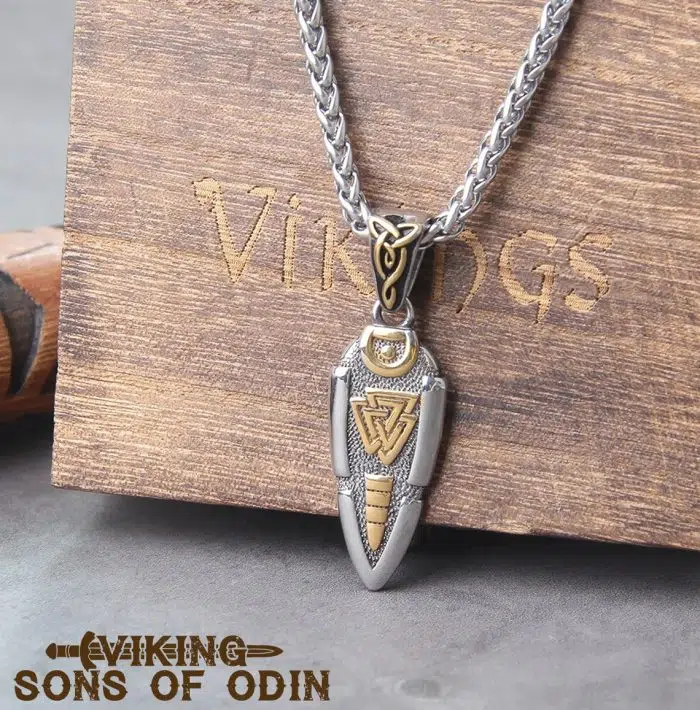 Viking Necklaces Norse Mythology Odin's Spear Gungnir Valknut