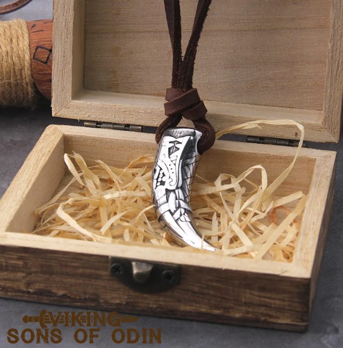 Viking Necklaces Norse Mythology Wolf Fang Tooth Spike