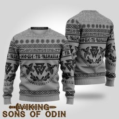 Viking Sweater Nordic Till Valhalla Viking Christmas Sweater